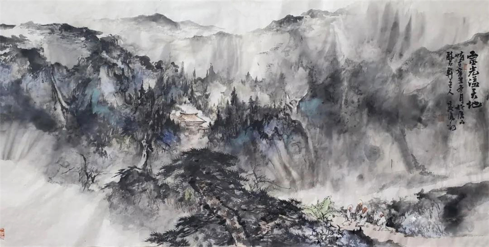 《灵光溢天地 》138×69cm