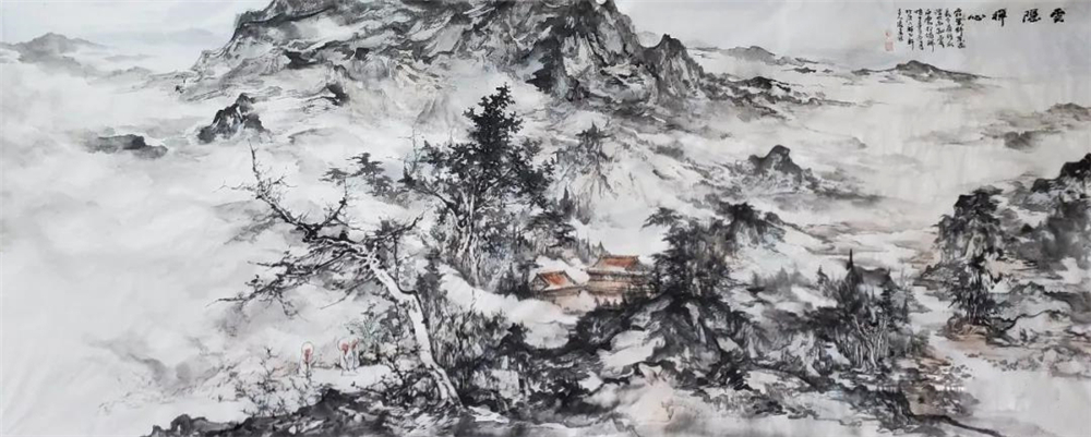 《云隐禅心》138×69cm