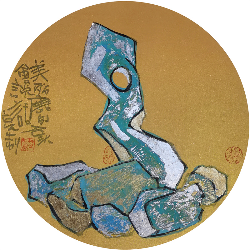 漆墨画 平安美丽系列 50×50cm (60)