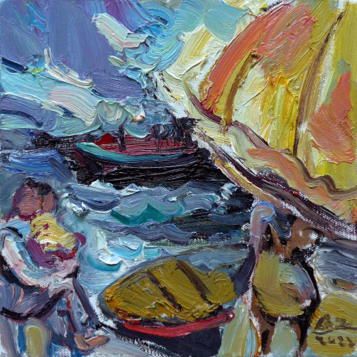 《遨游归航》30×30cm 2022年 布面油画