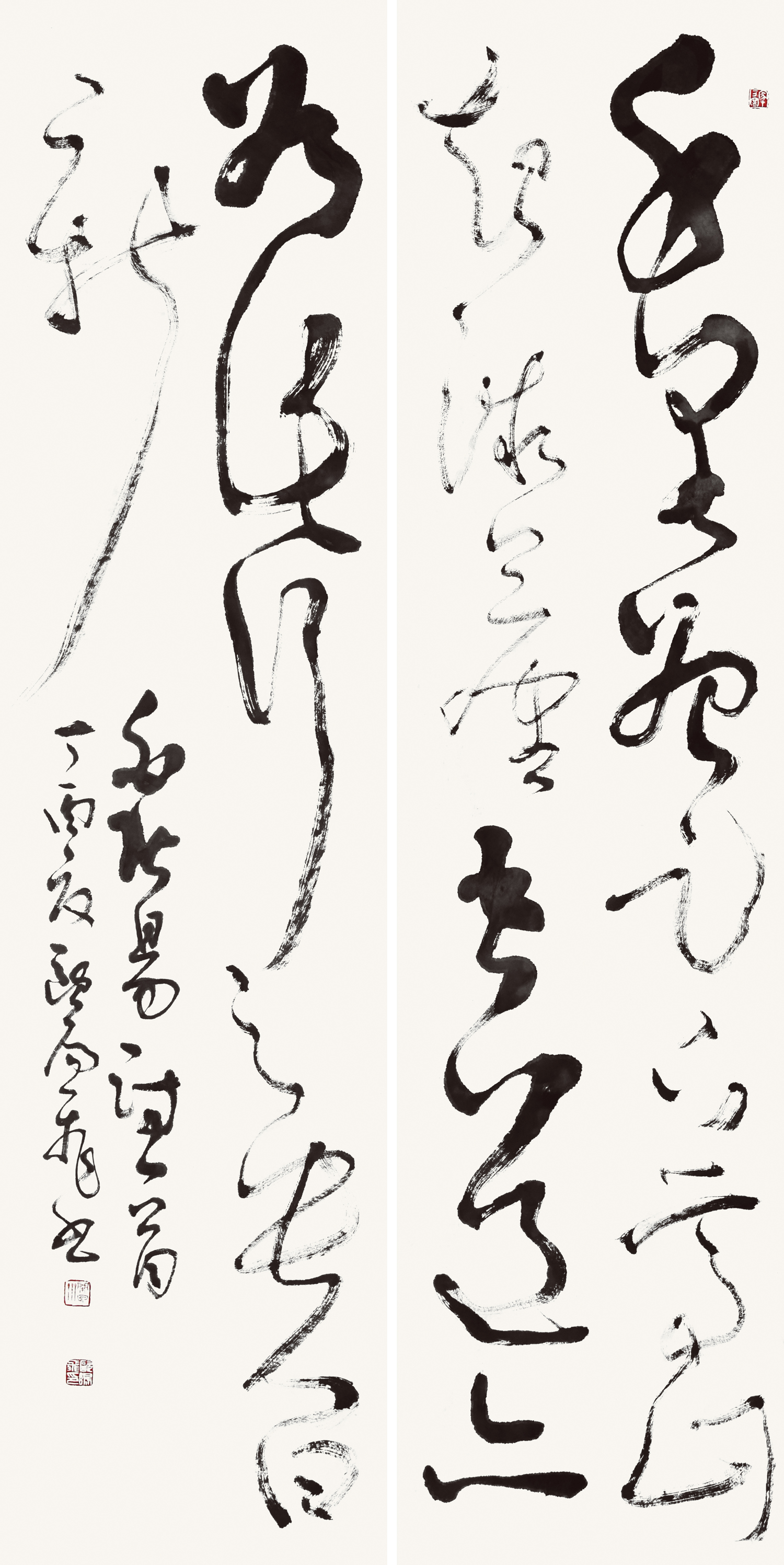 《白居易诗》138cm×34cm×2