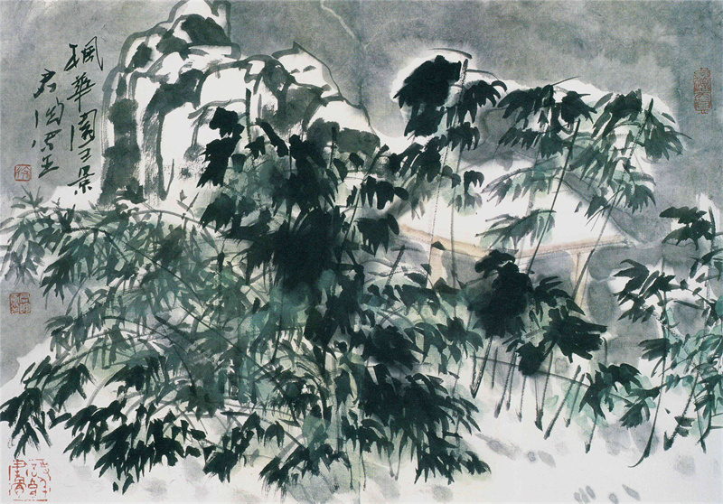 《风华园雪景》35×50cm 2011年