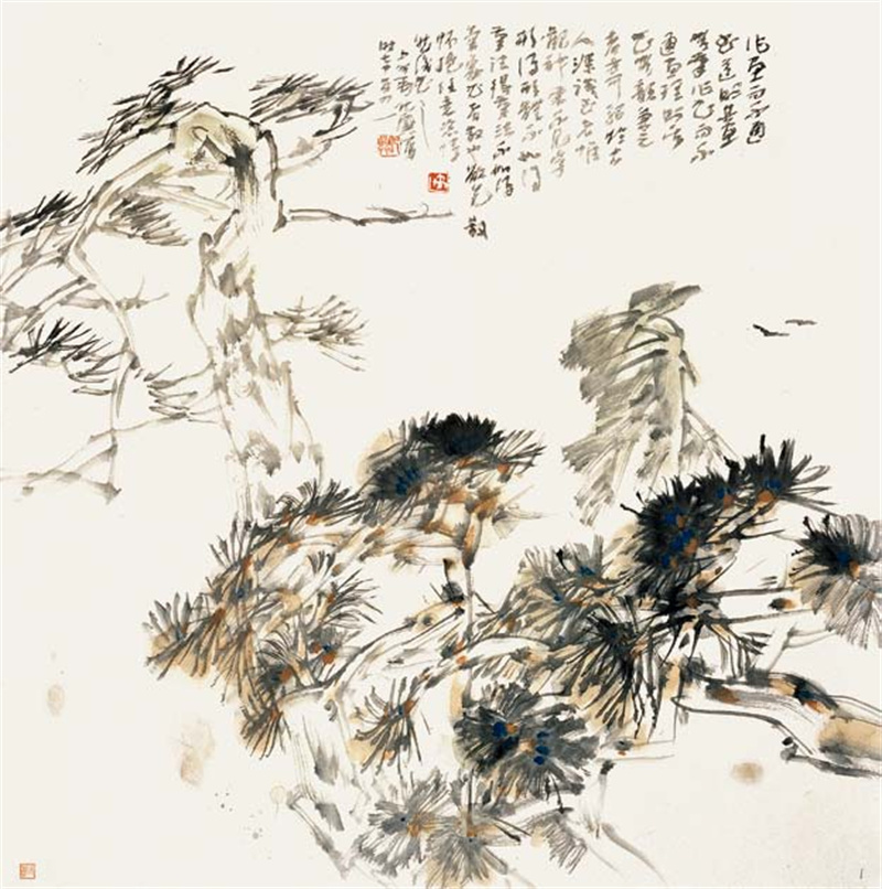 3《天际》68cm×68cm 2010年 禹化兴作品