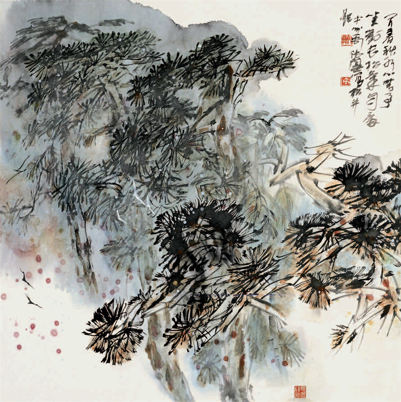 1《苍山积翠》68cm×68cm 2008年 禹化兴作品