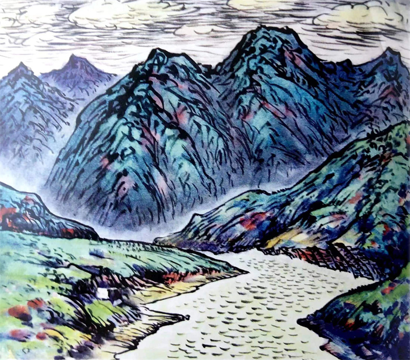 《灿烂山川》60×50cm 1996年