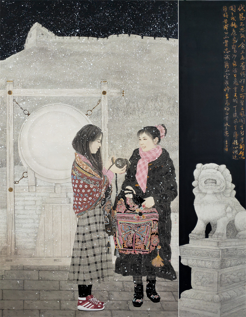 2018年作品《雁门初雪》入选生态龙岩，红色闽西——全国中国画作品展