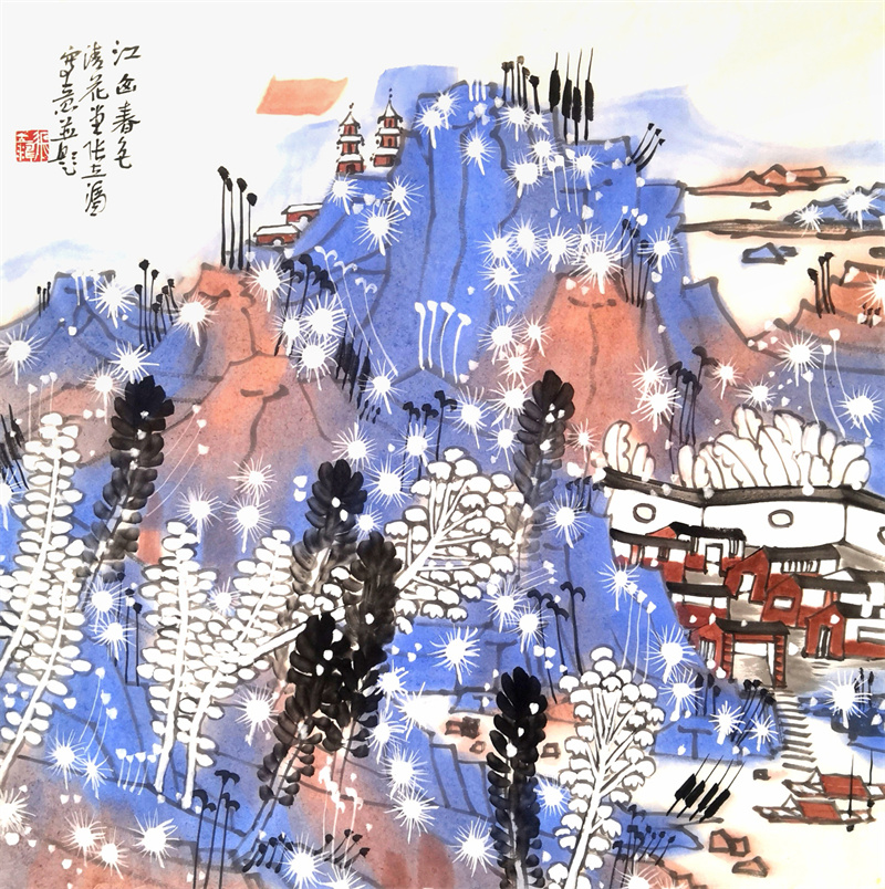 《江山春色》68cm×68cm