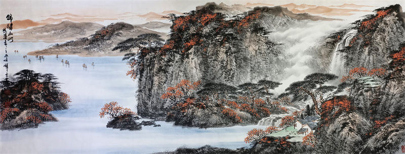 《锦绣山河》67×180cm