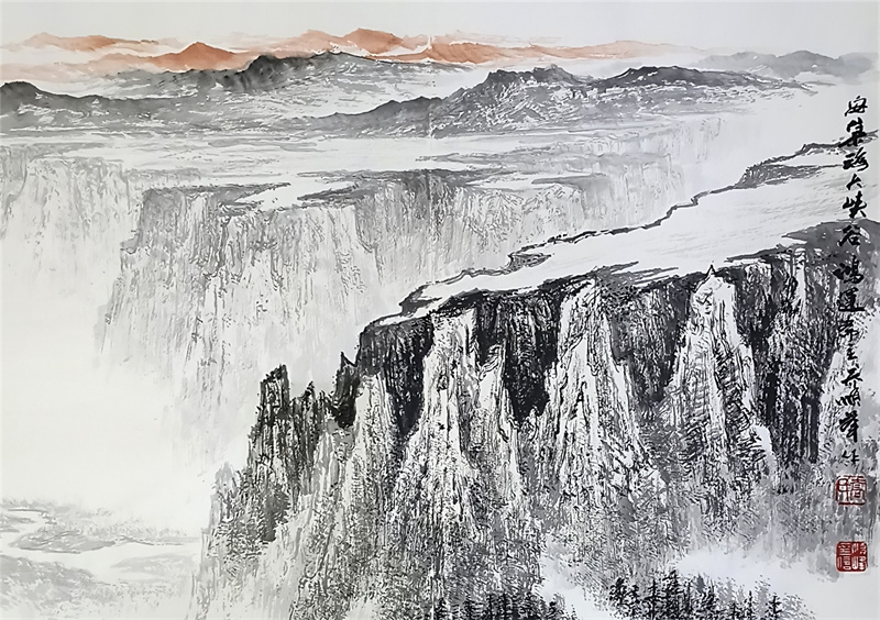 《安集海大峡谷》55×76cm