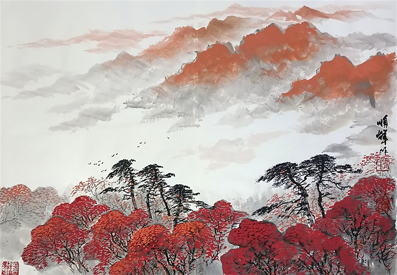 《万山红遍层林尽染》55×76cm