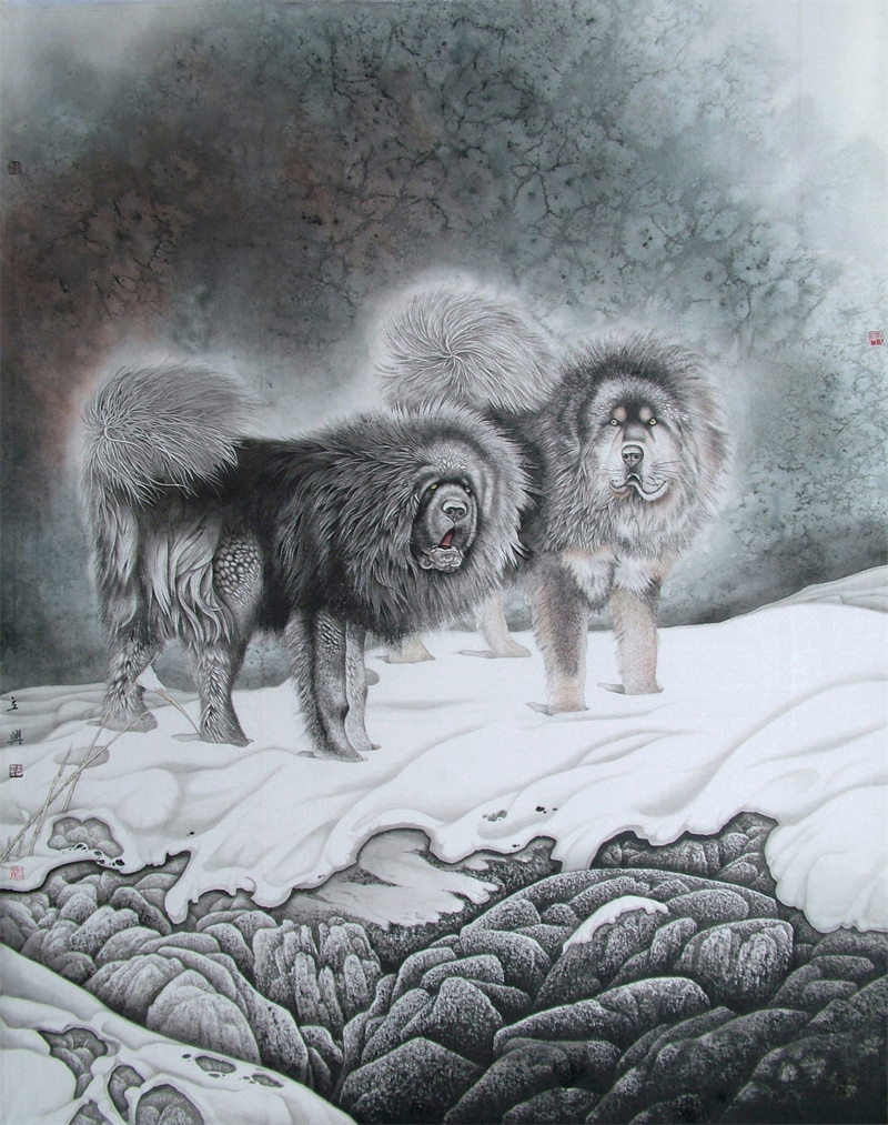 《 獒雪》172×133cm