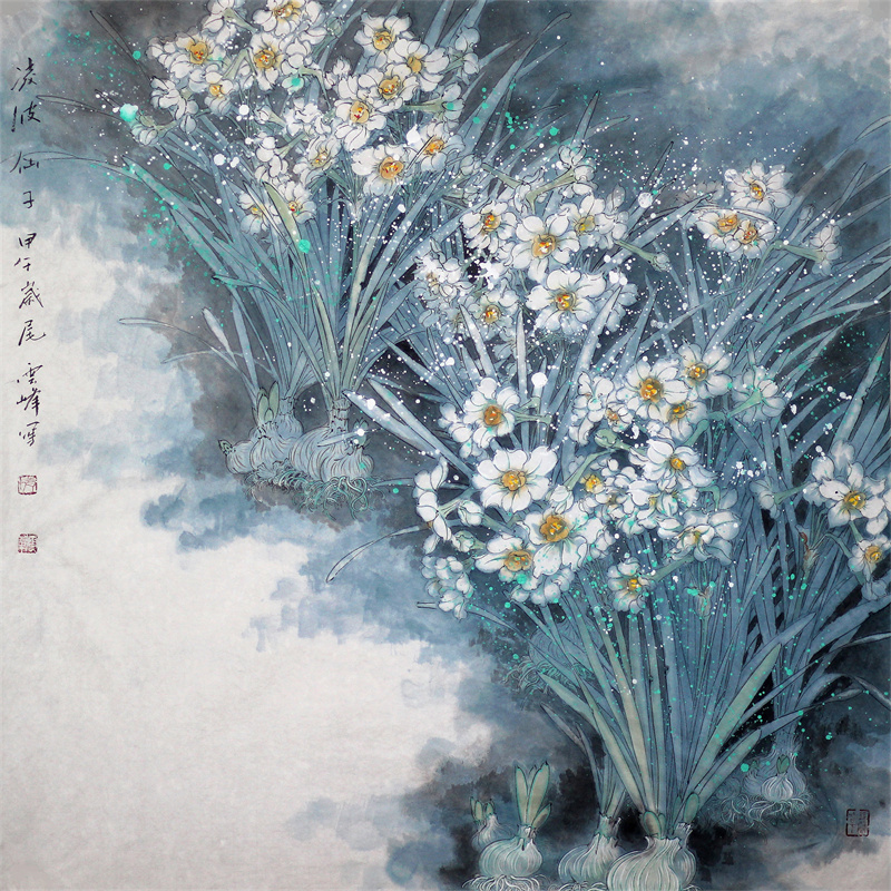 《凌波仙子》68cm×68cm