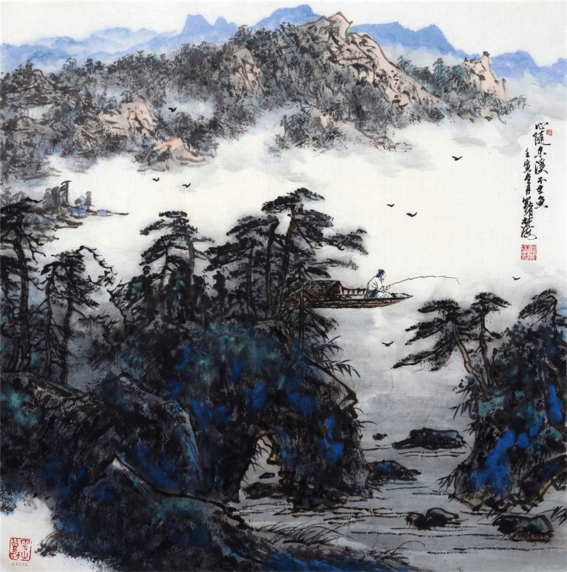 1《心随东溪不在鱼》70×68cm