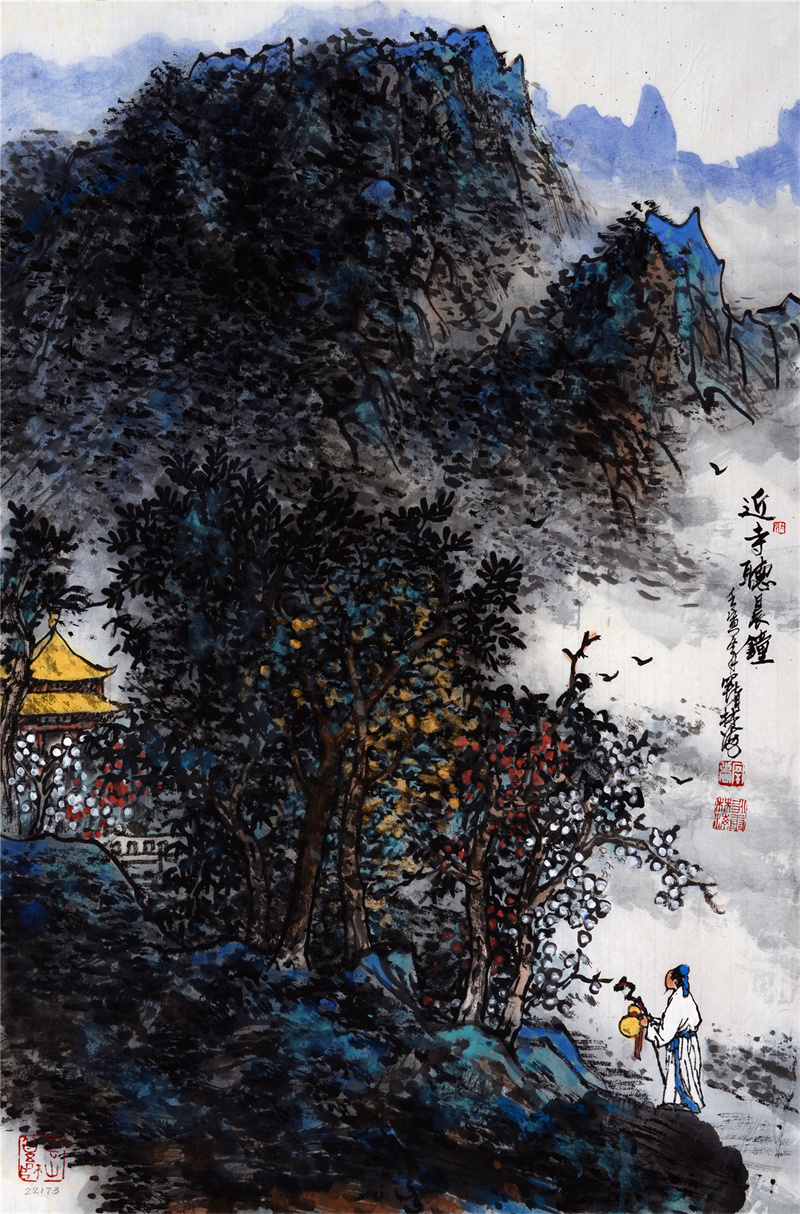 4《近寺听晨钟》70×45cm