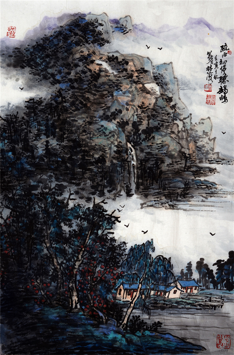 13《疏雨初停听鹧鸪》70×45cm