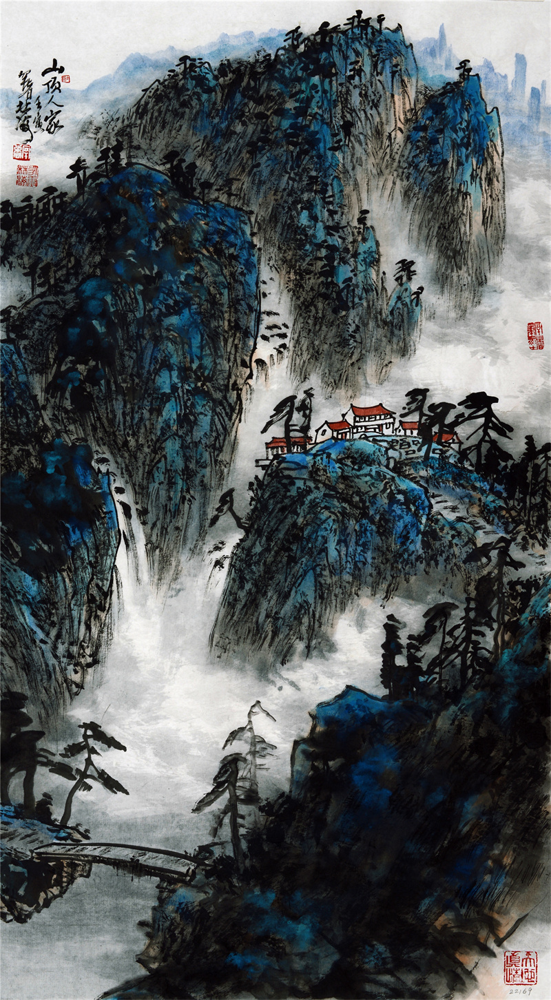 19《山顶人家》89×49cm