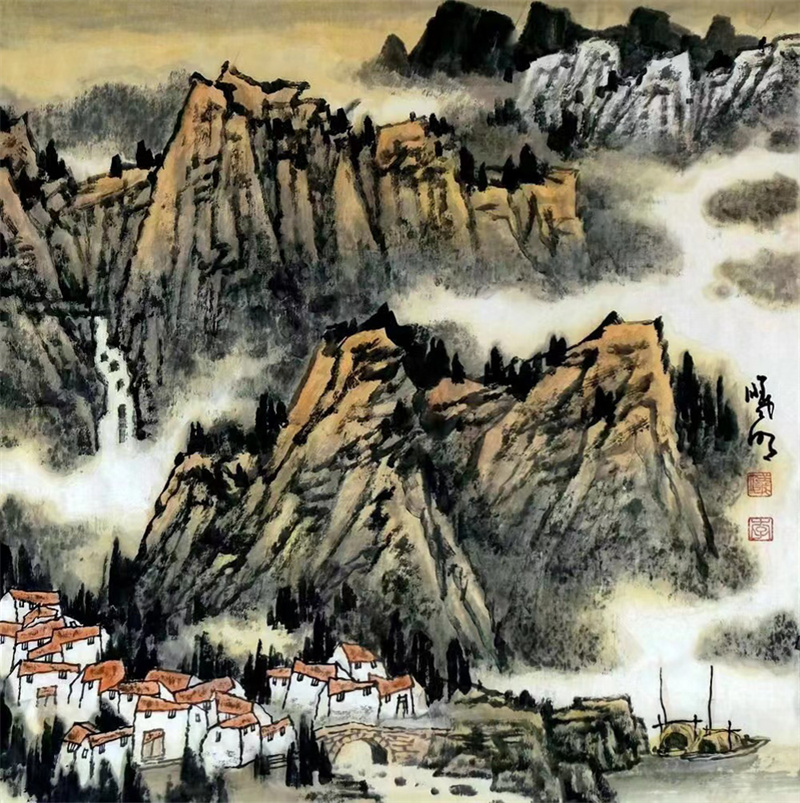 24《溪山晨阳》