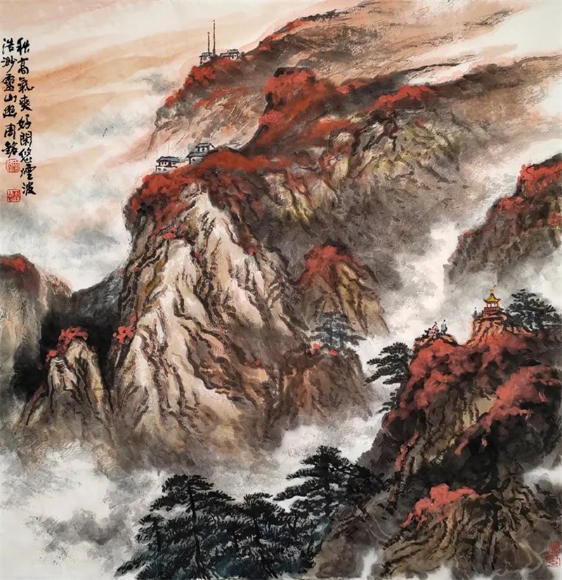 《秋高气爽好闲悠》68cm×68cm