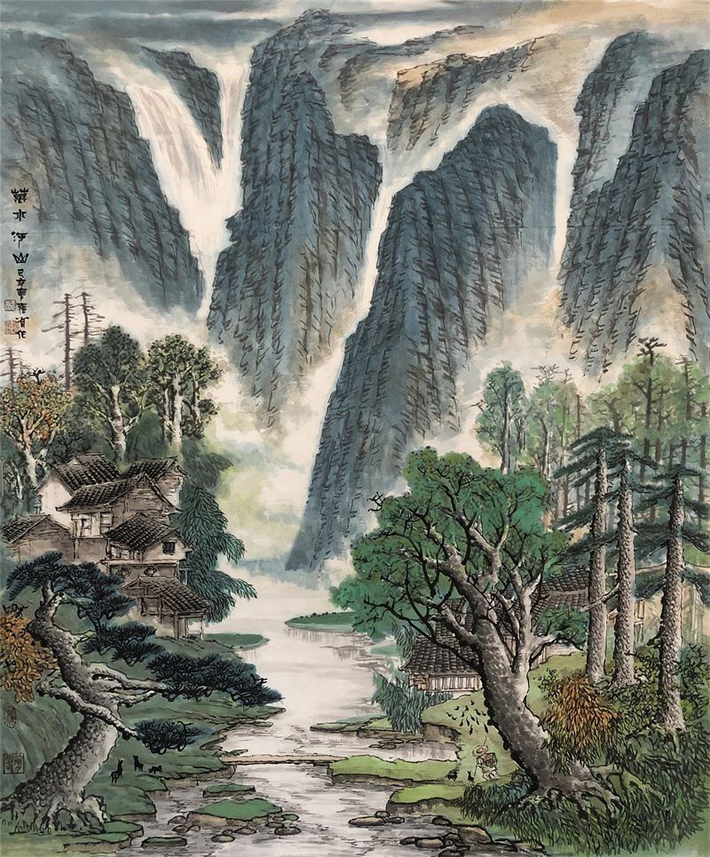 《万水河山》170×120cm 2019年创作