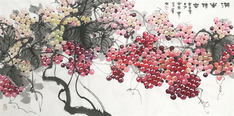 《满堂珠宝》136×68cm