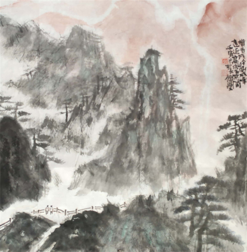 《横看成岭侧成峰》68×68cm