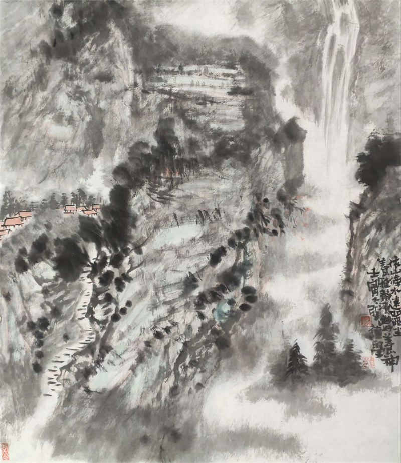 《依山傍水遠嚣尘》68×68cm