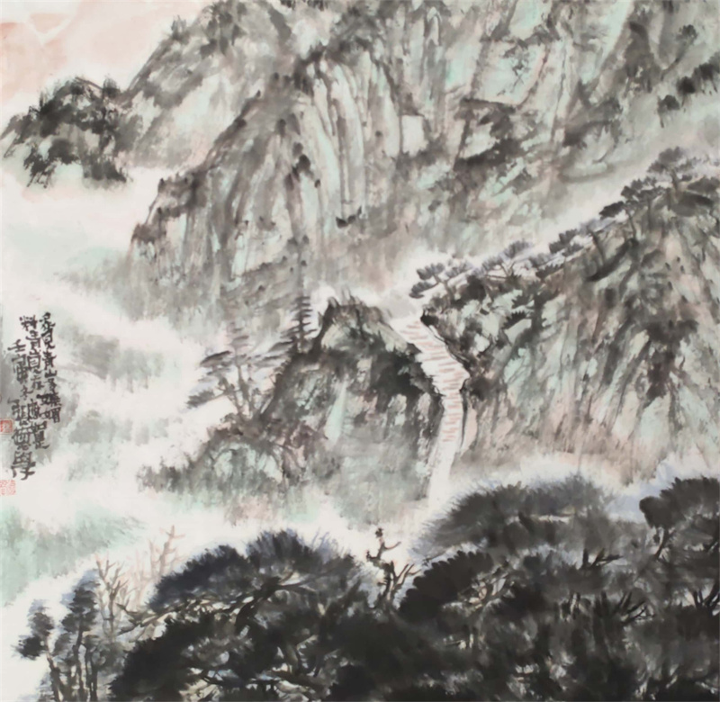 《我见青山多妩媚》68×68cm