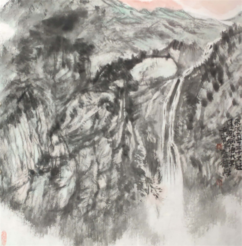 《疑似银河落九天》68×68cm