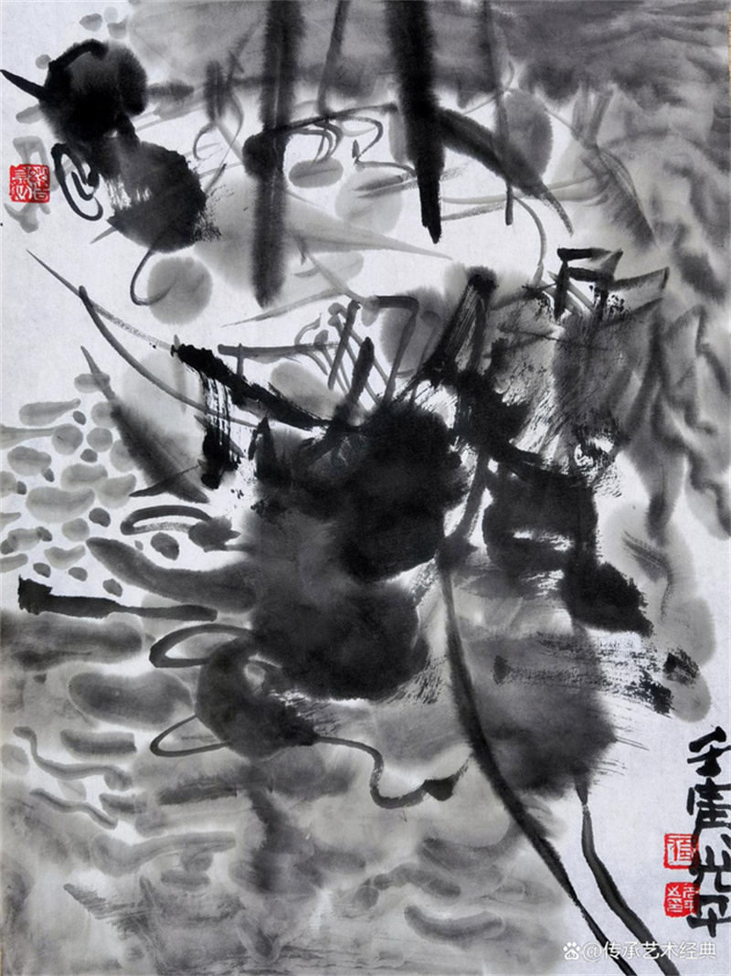 《威海渔港风景写生之一》35×46cm