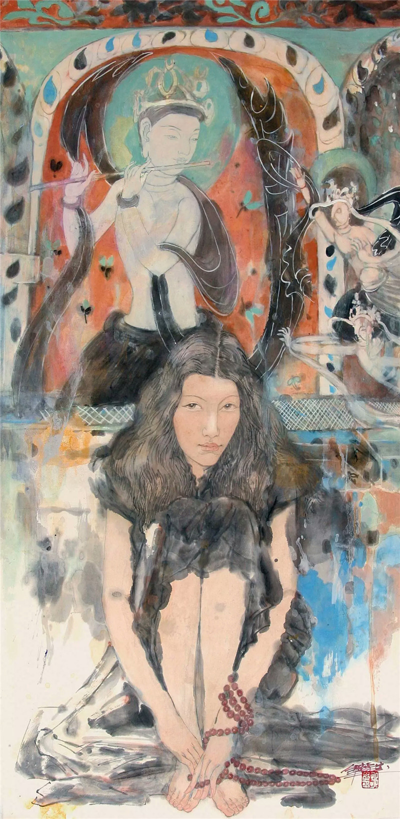 《彩墨画》68×136cm (7)