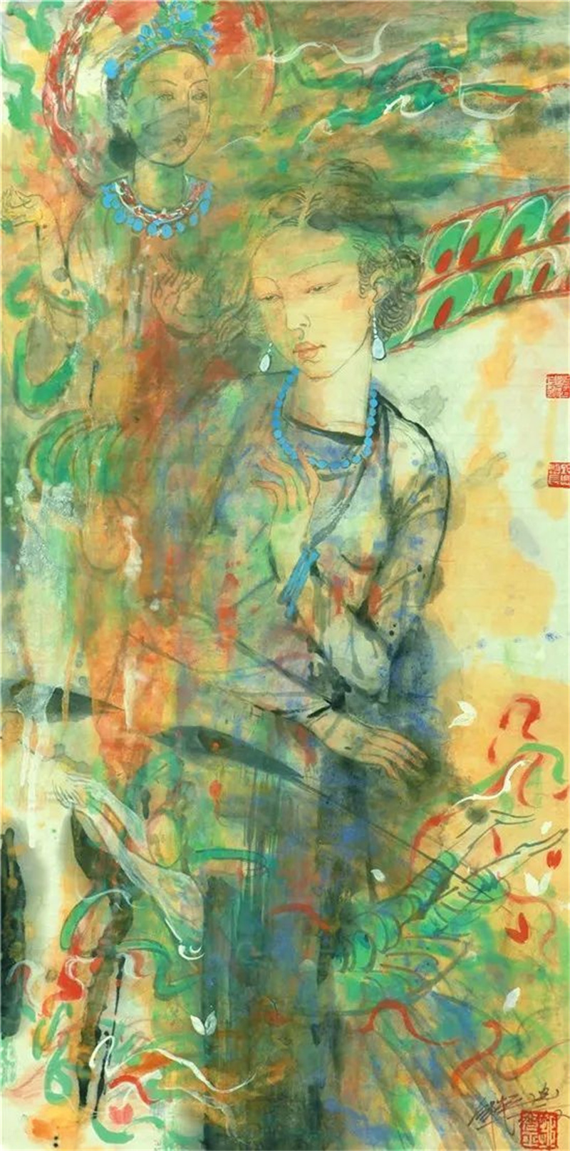 《彩墨画》68×136cm (8)