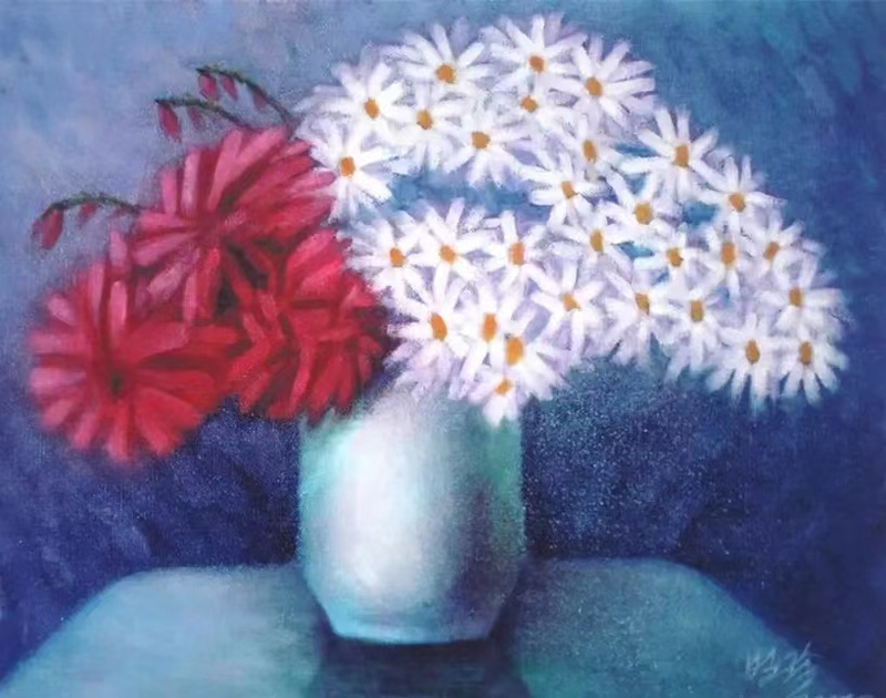 21《山菊花》65×50cm