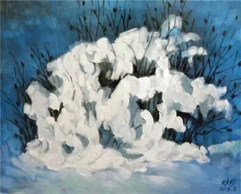 24《雪绒花》60×50cm