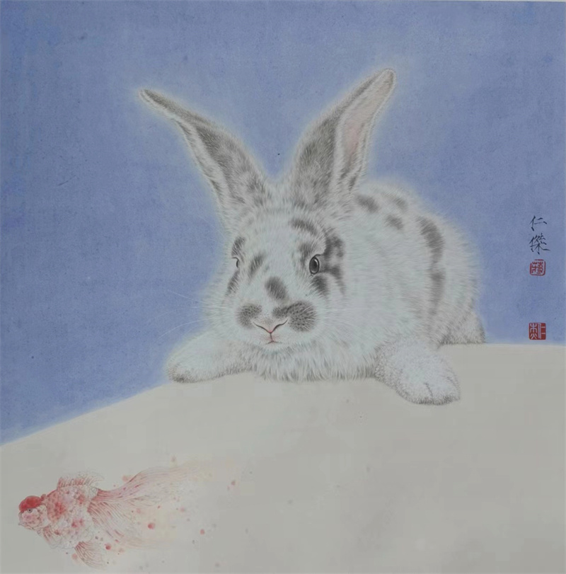 《年年有鱼》50×50cm 2022年