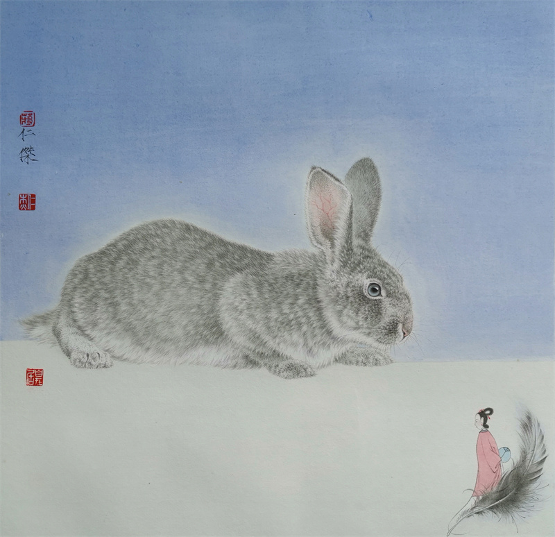 《羽之乐》50×50cm 2022年