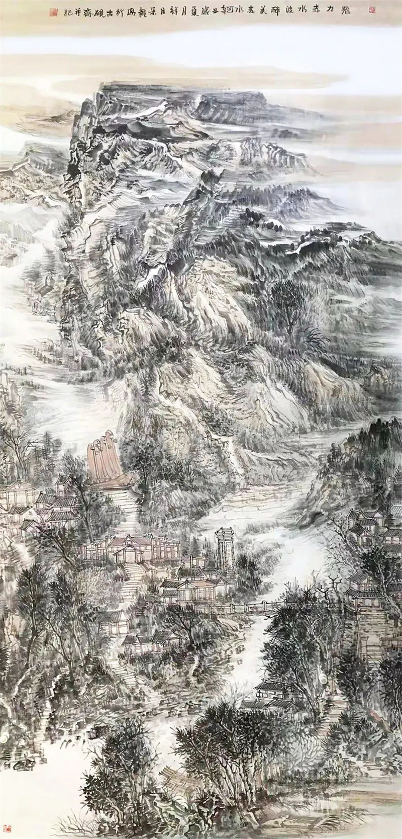 《魅力赤水渡》125×240cm