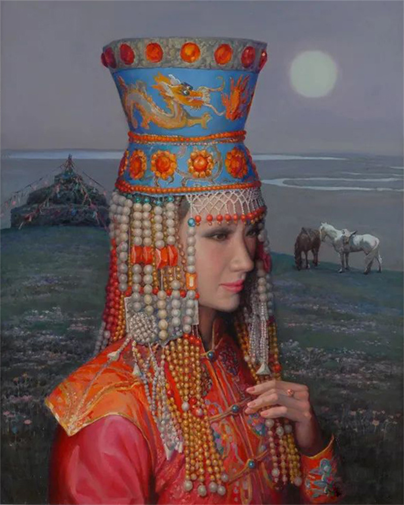 《十五的月亮》81×64.5cm 2009年