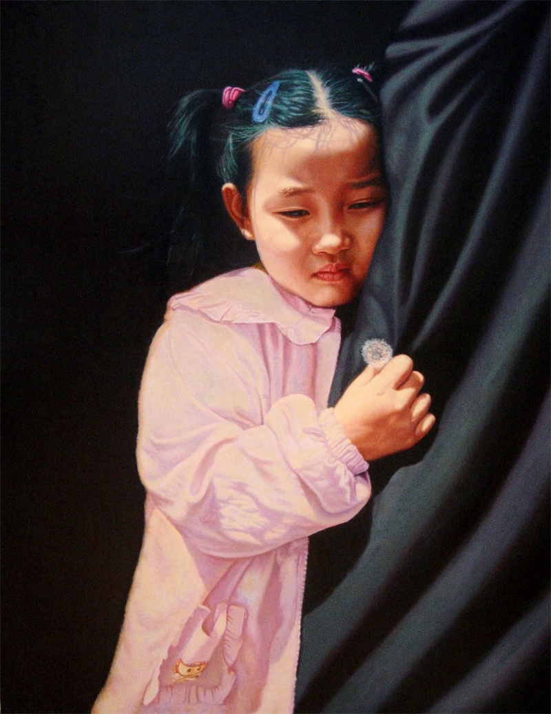 油画《花露》70×90cm 2001年