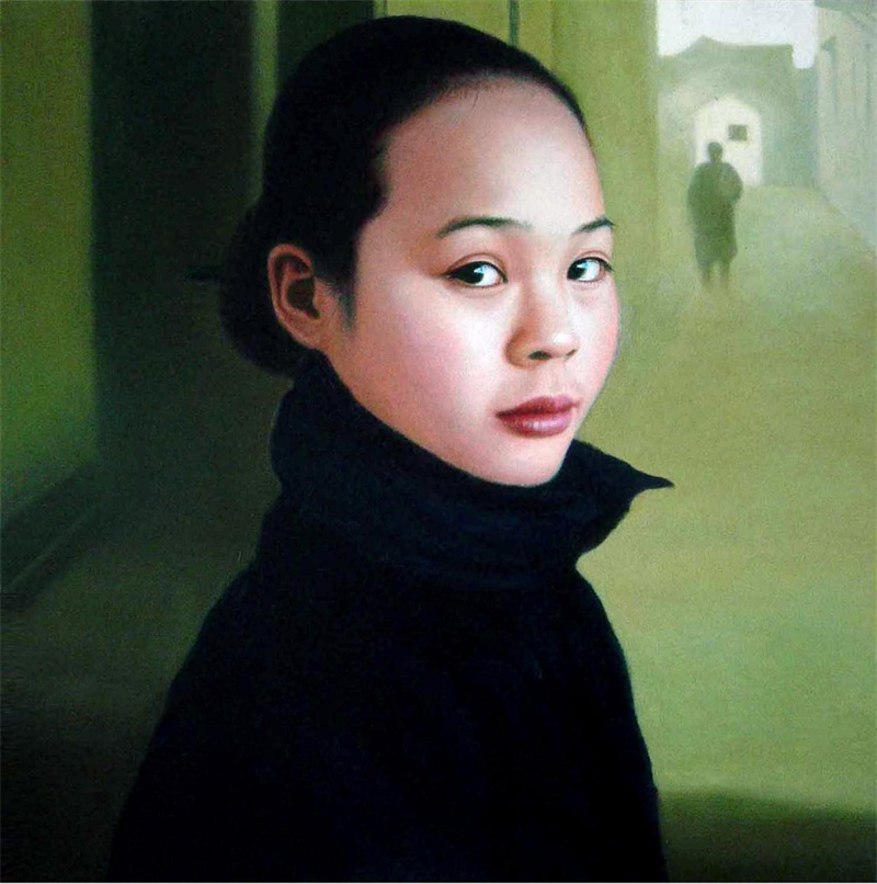 油画《故人西辞》65×65cm 2005年