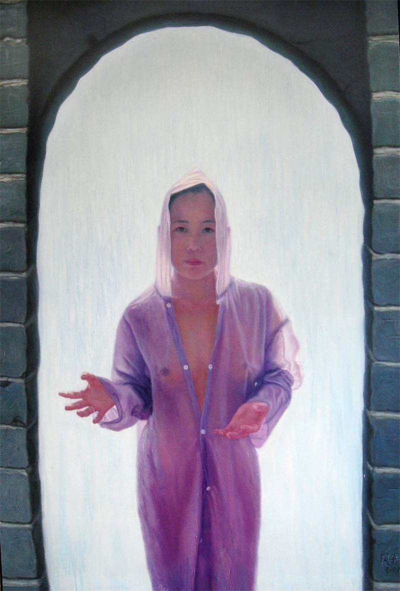 油画《潲雨》130×195cm 2008年