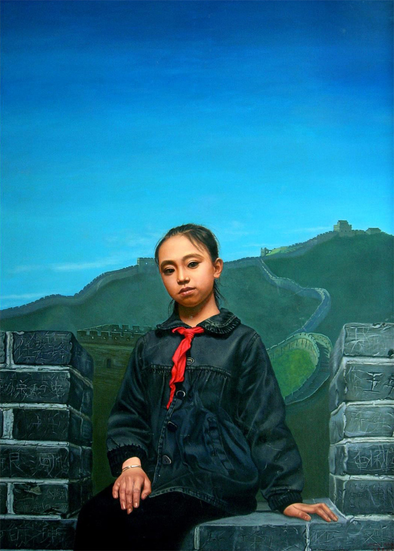 油画《长城谣》170×130cm 2004年