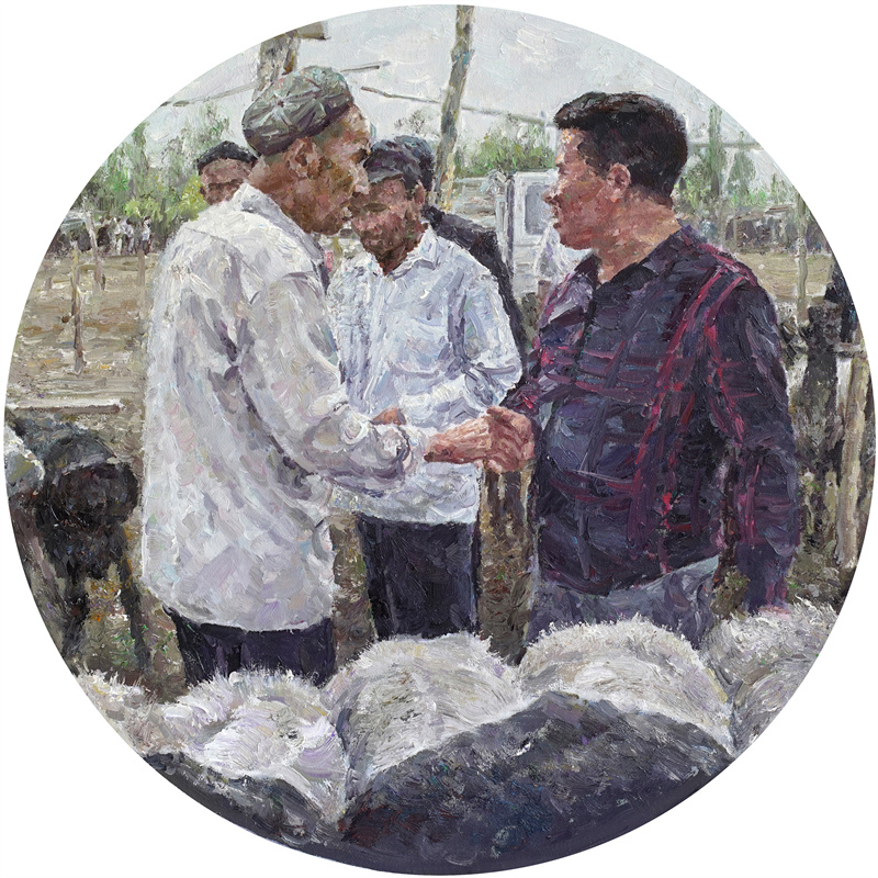 布面油画《成交之一》